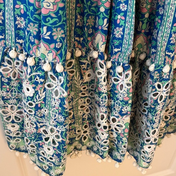 Zara Blue Patterned Maxi Dress - Picture 5 of 5